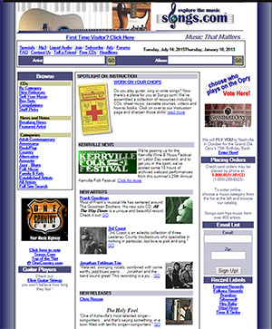 Songs.com web site